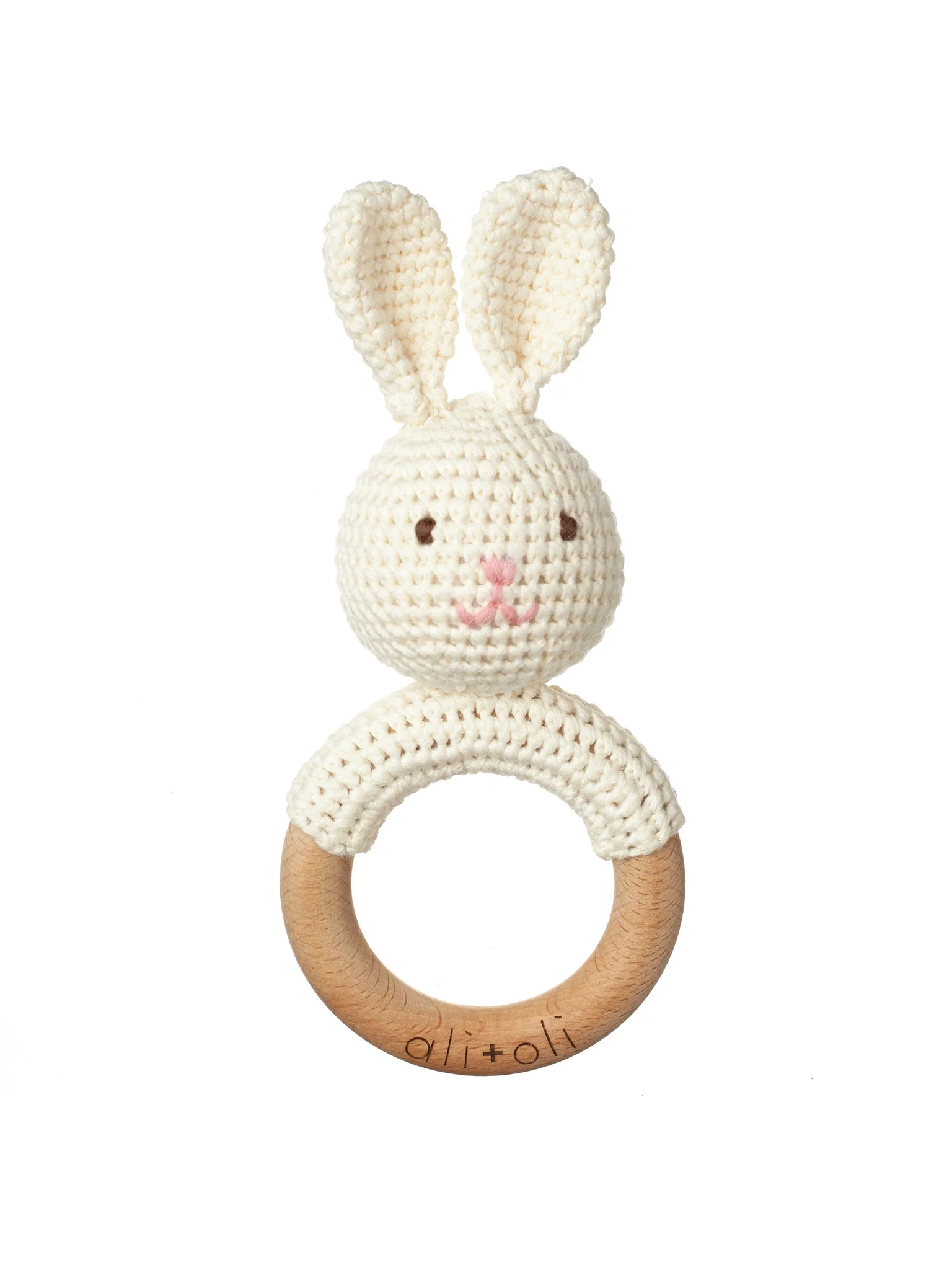 Bunny Rattle Teething Ring