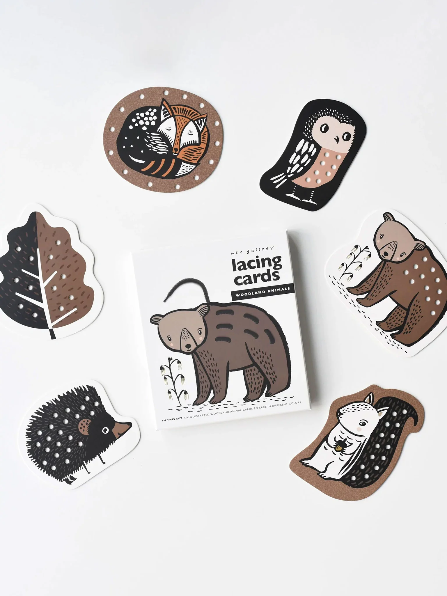 Woodland Animal Lacing Cards