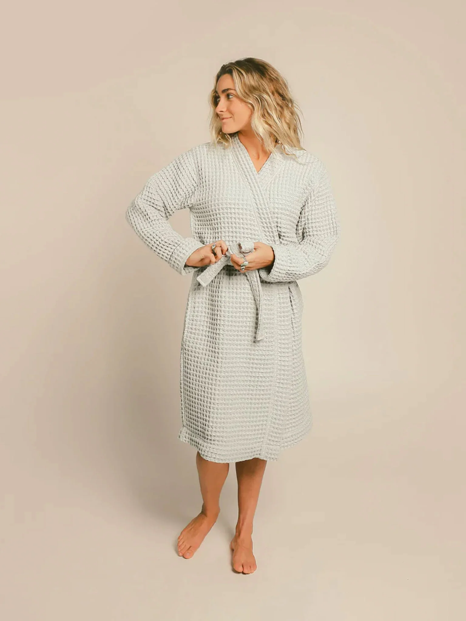 Organic Cotton Waffle Robe