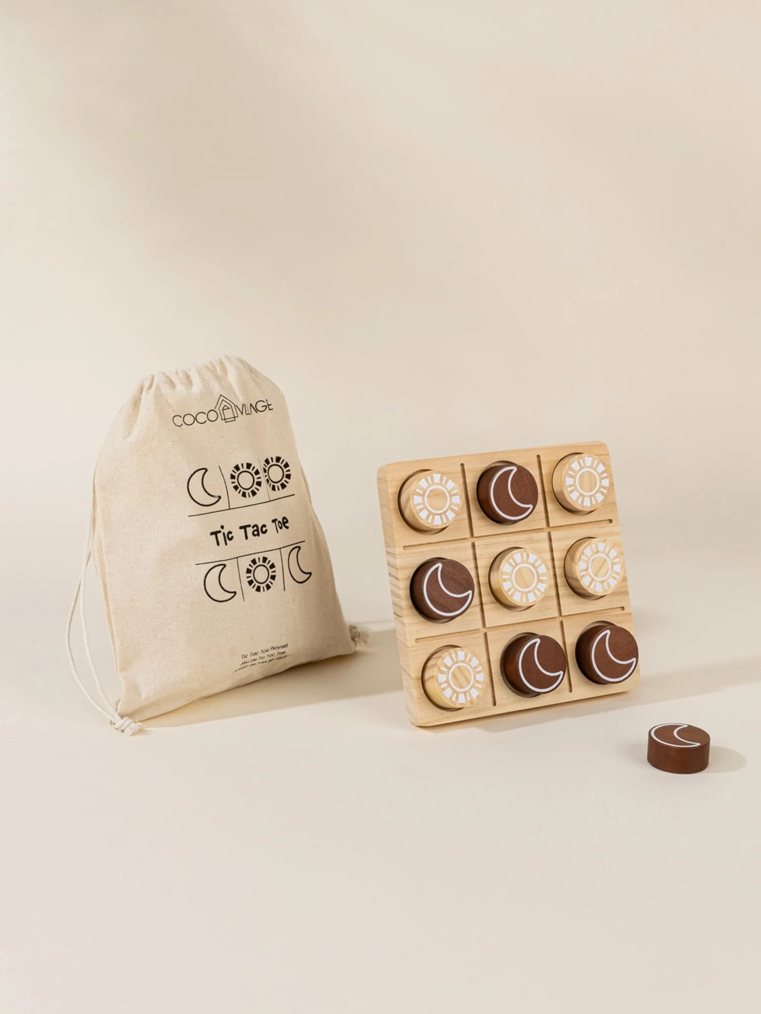 Wooden Tic Tac Toe Play Set