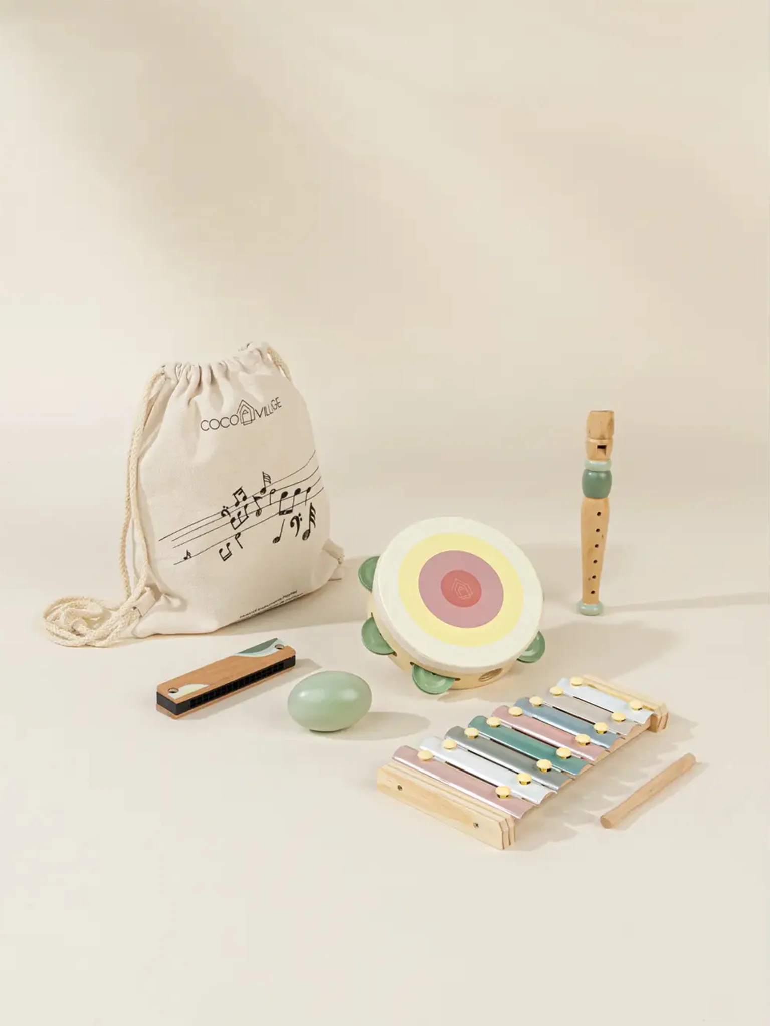 Wooden Musical Instruments Playset