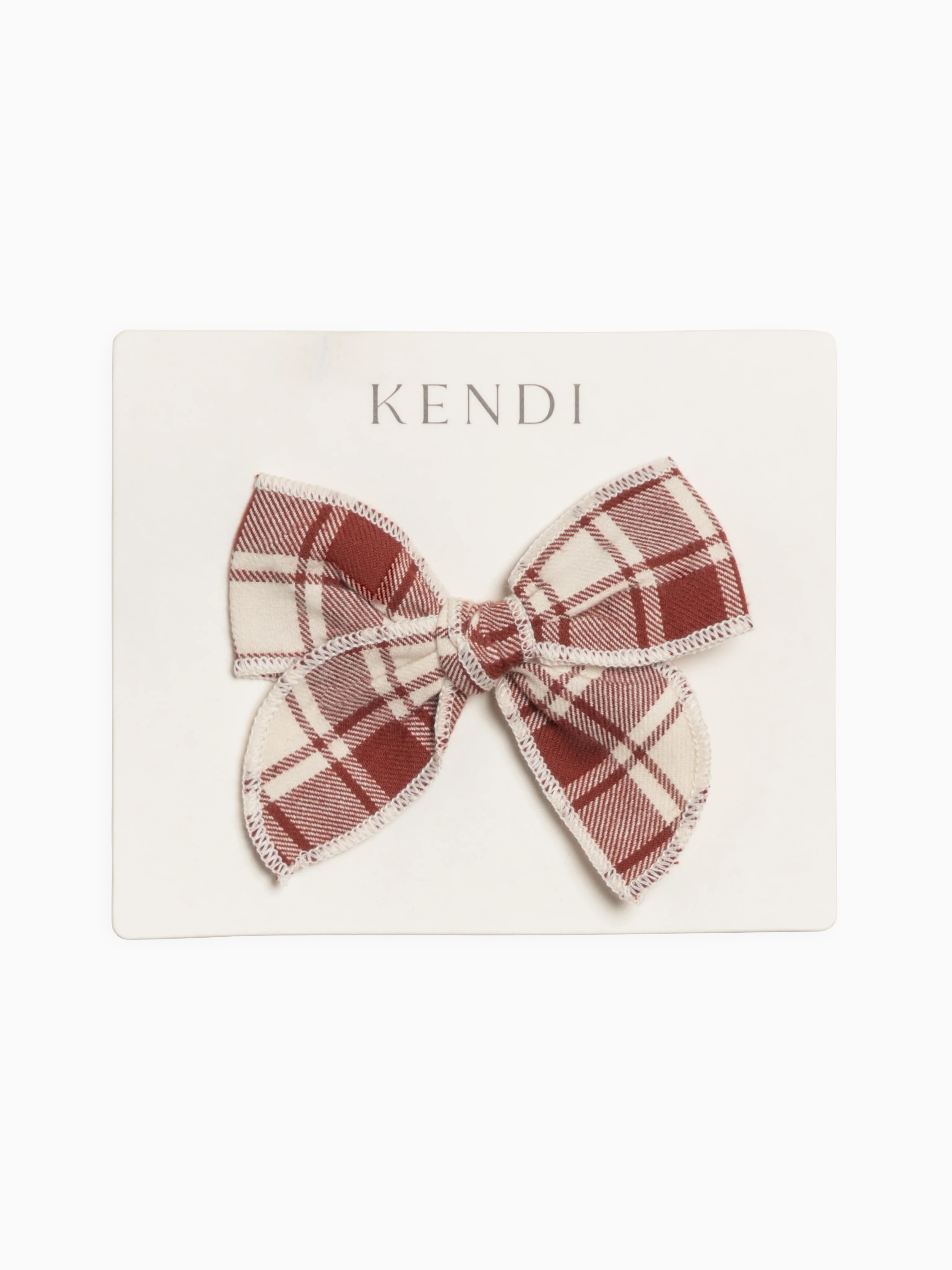Flannel Bow Hair Clip