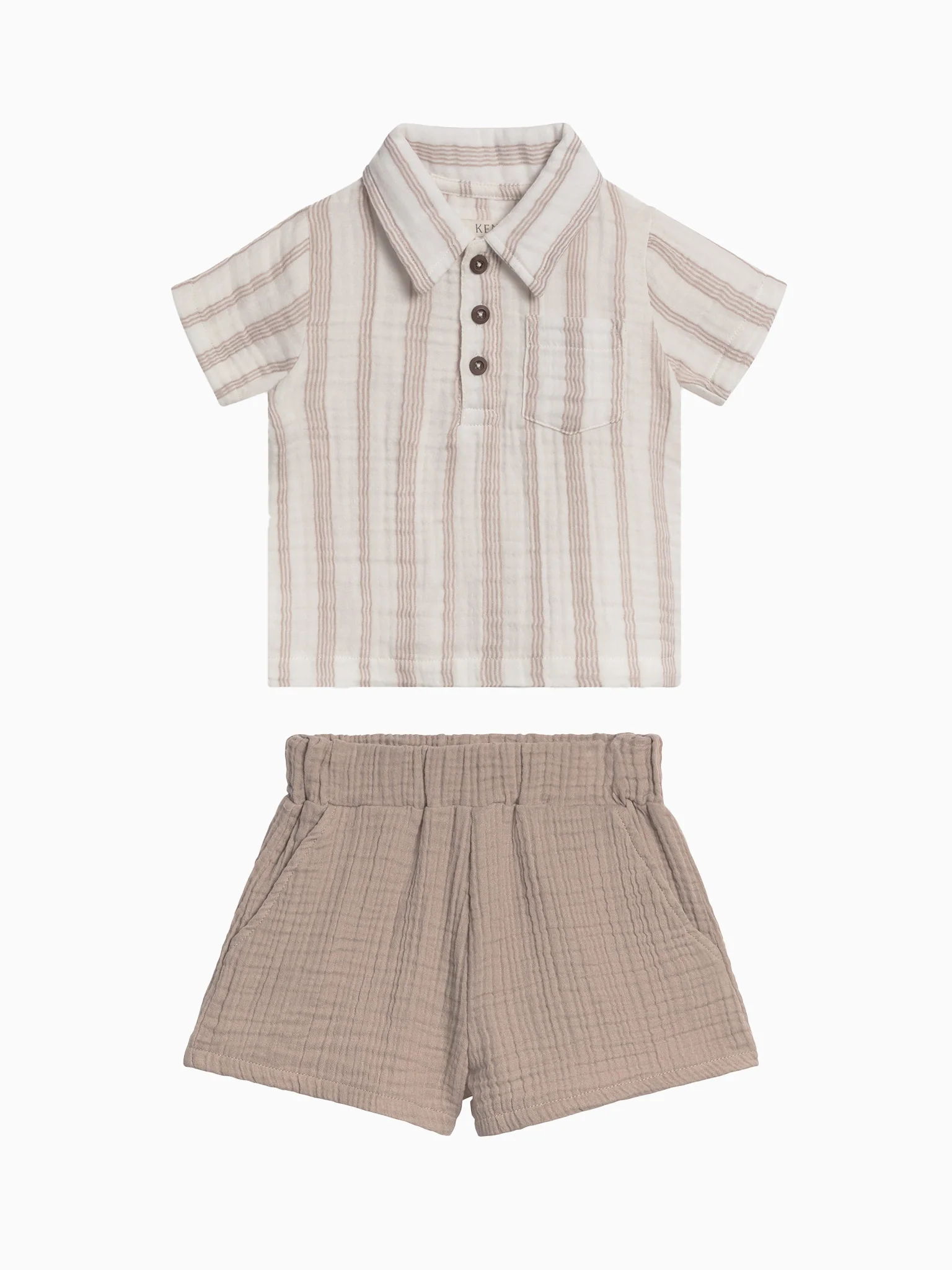 Organic 2 Piece Boys Muslin Outfit Set
