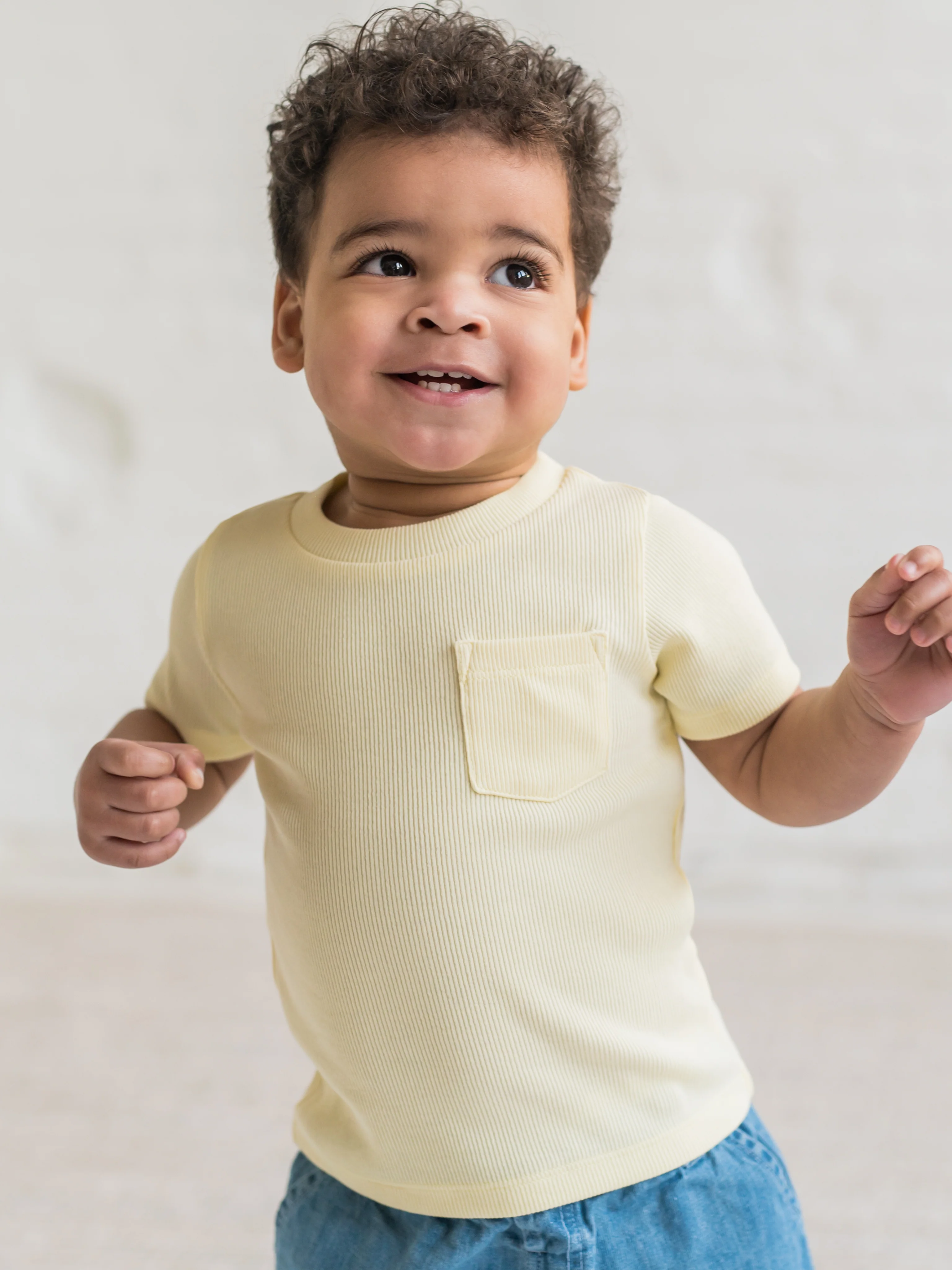 Lou Ribbed Short Sleeve Pocket Tee