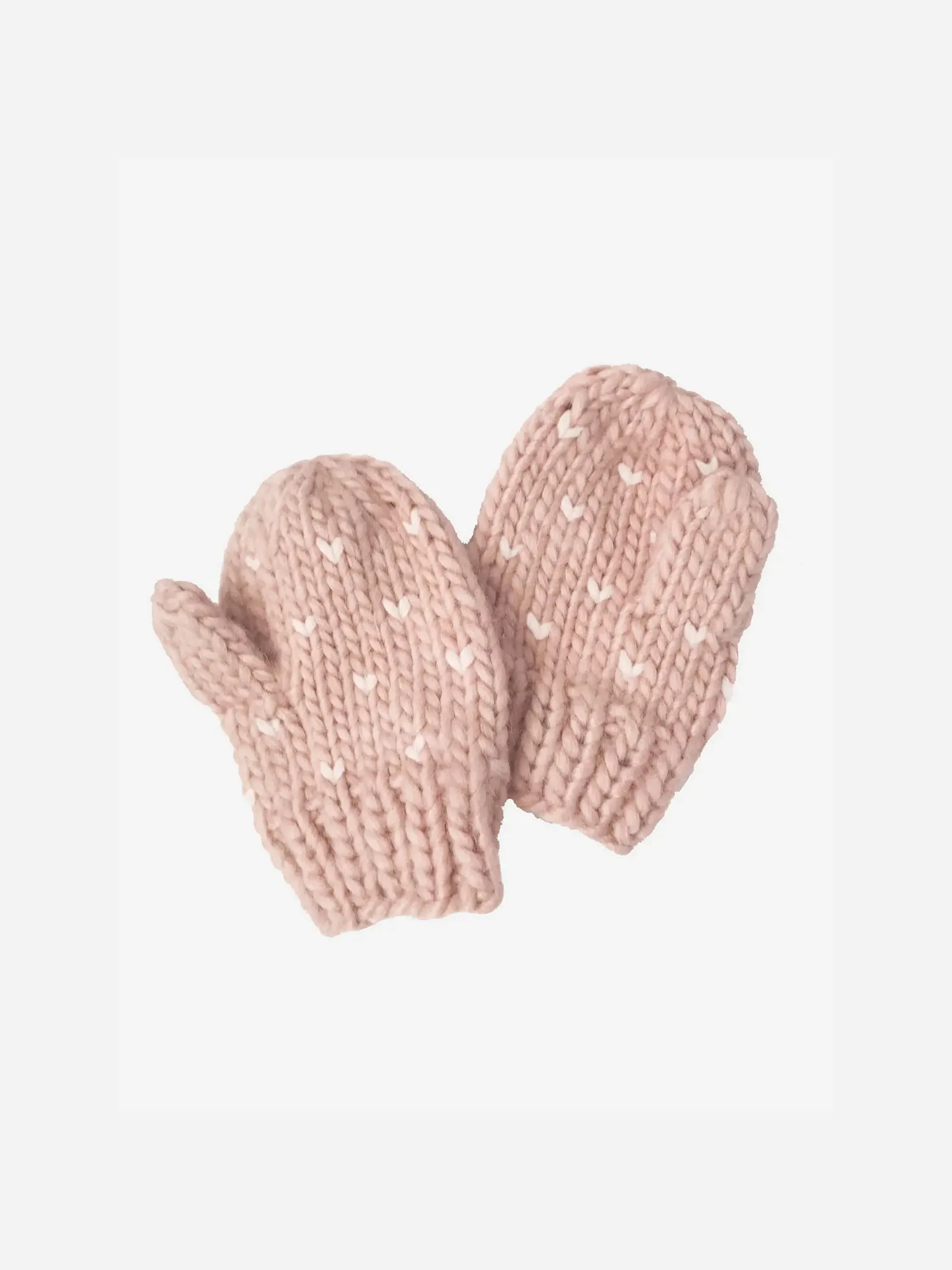 Hearts Knit Mittens