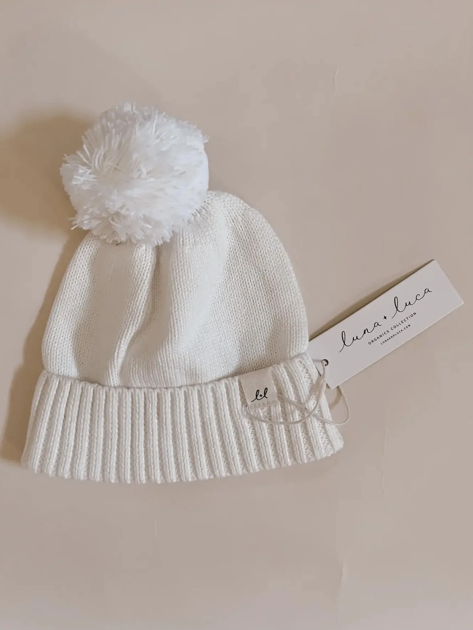 Organic Cotton Pom Beanie Hat