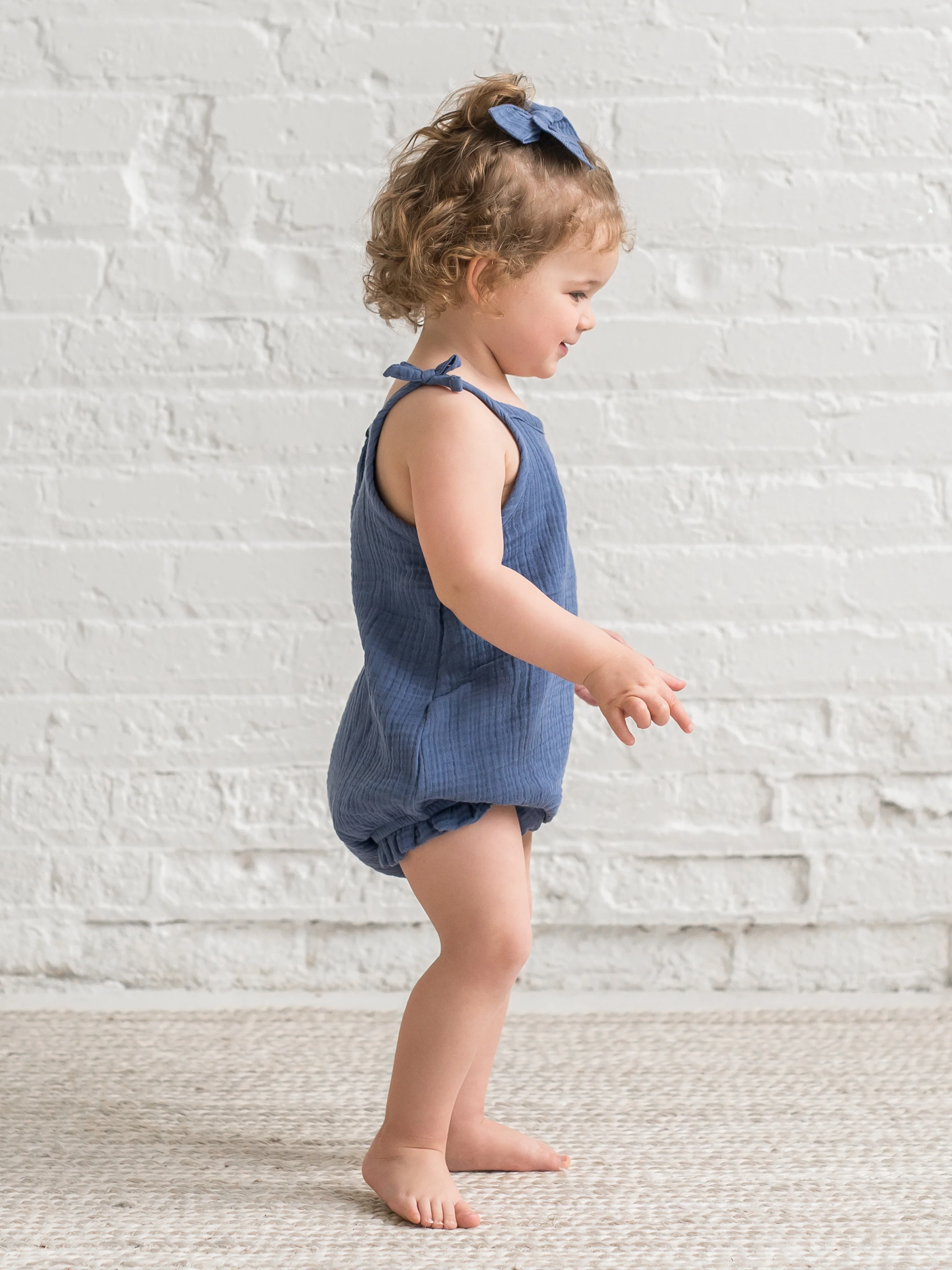 Ada Muslin Ruffle Tank Romper