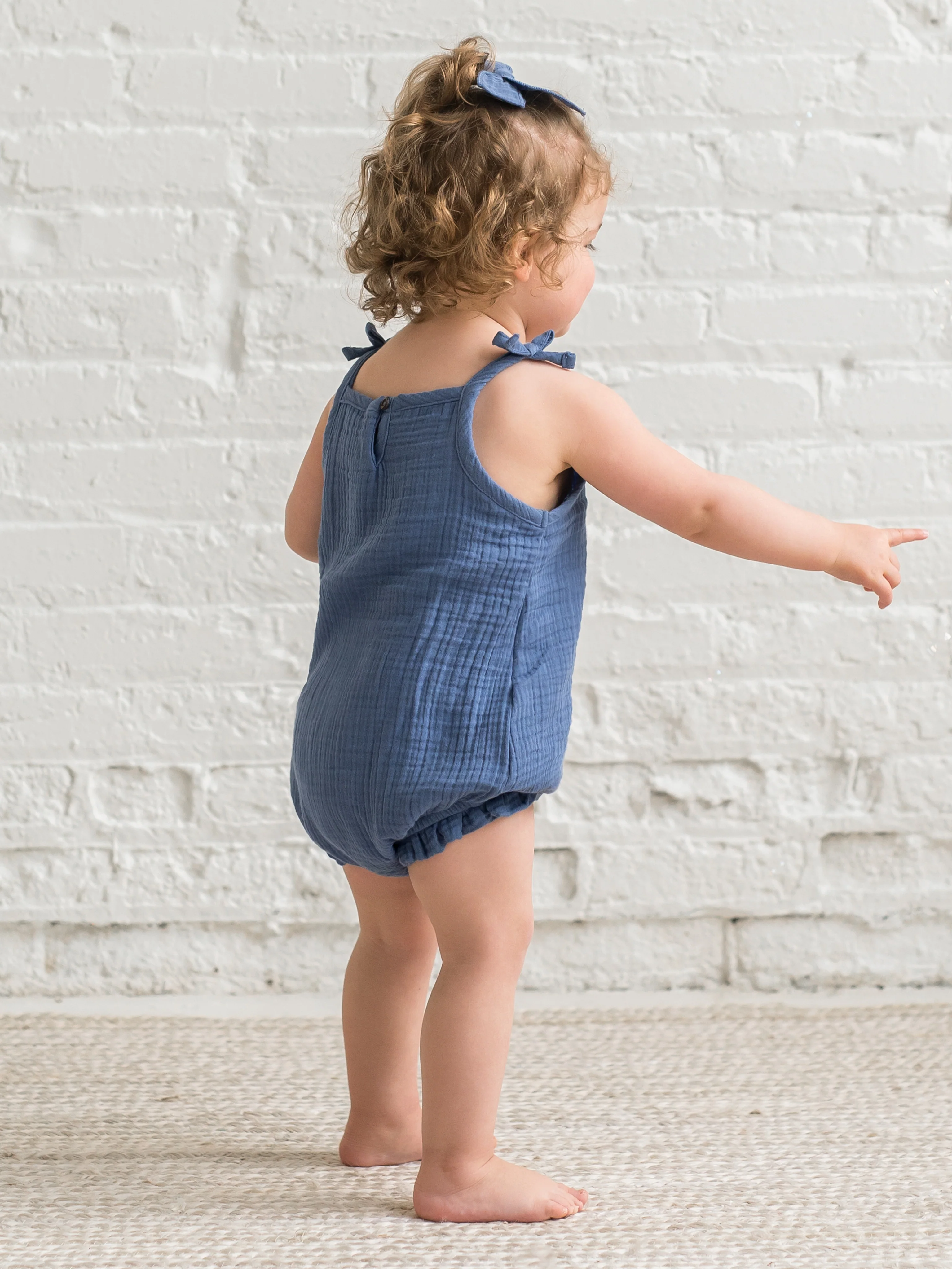 Ada Muslin Ruffle Tank Romper