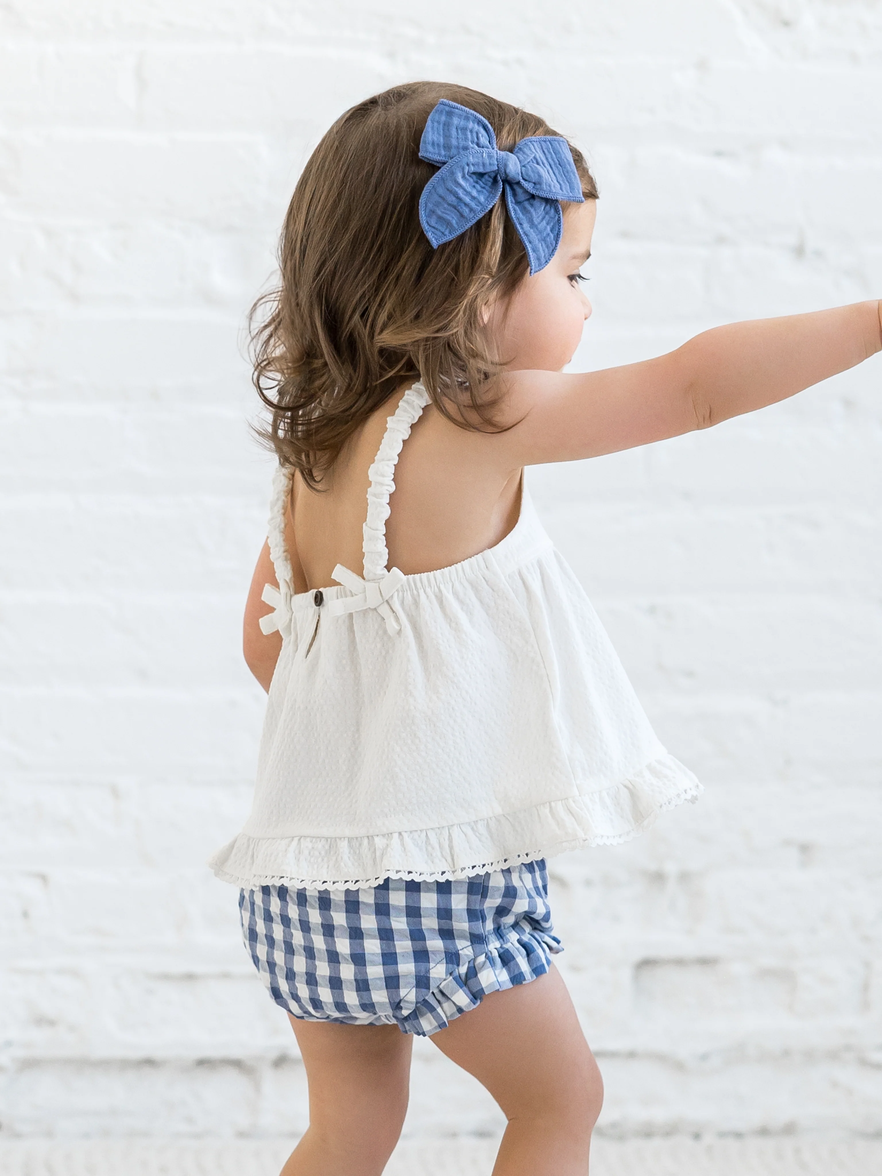 Helena Seersucker Ruffle Bloomer
