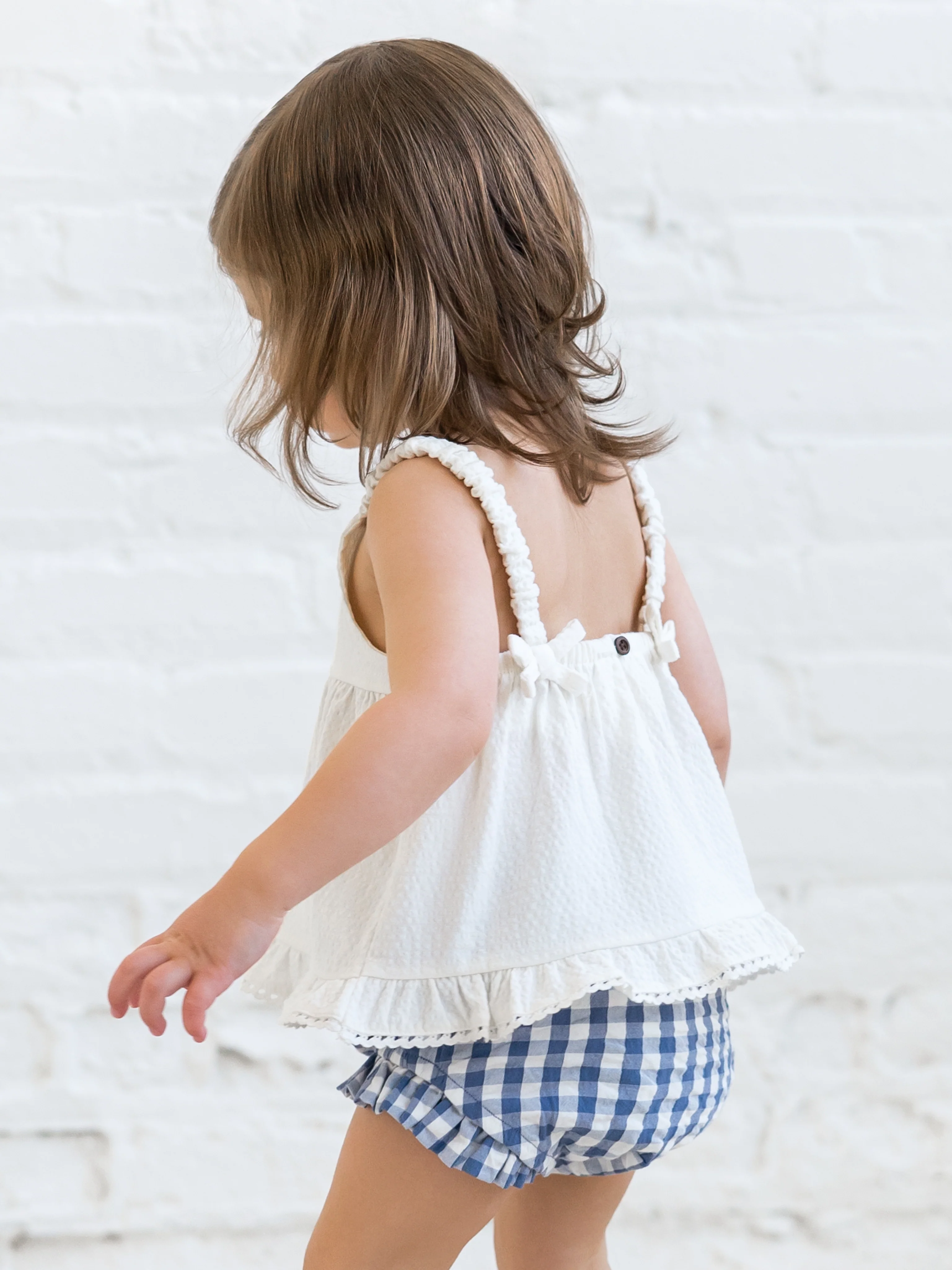 Helena Seersucker Ruffle Bloomer