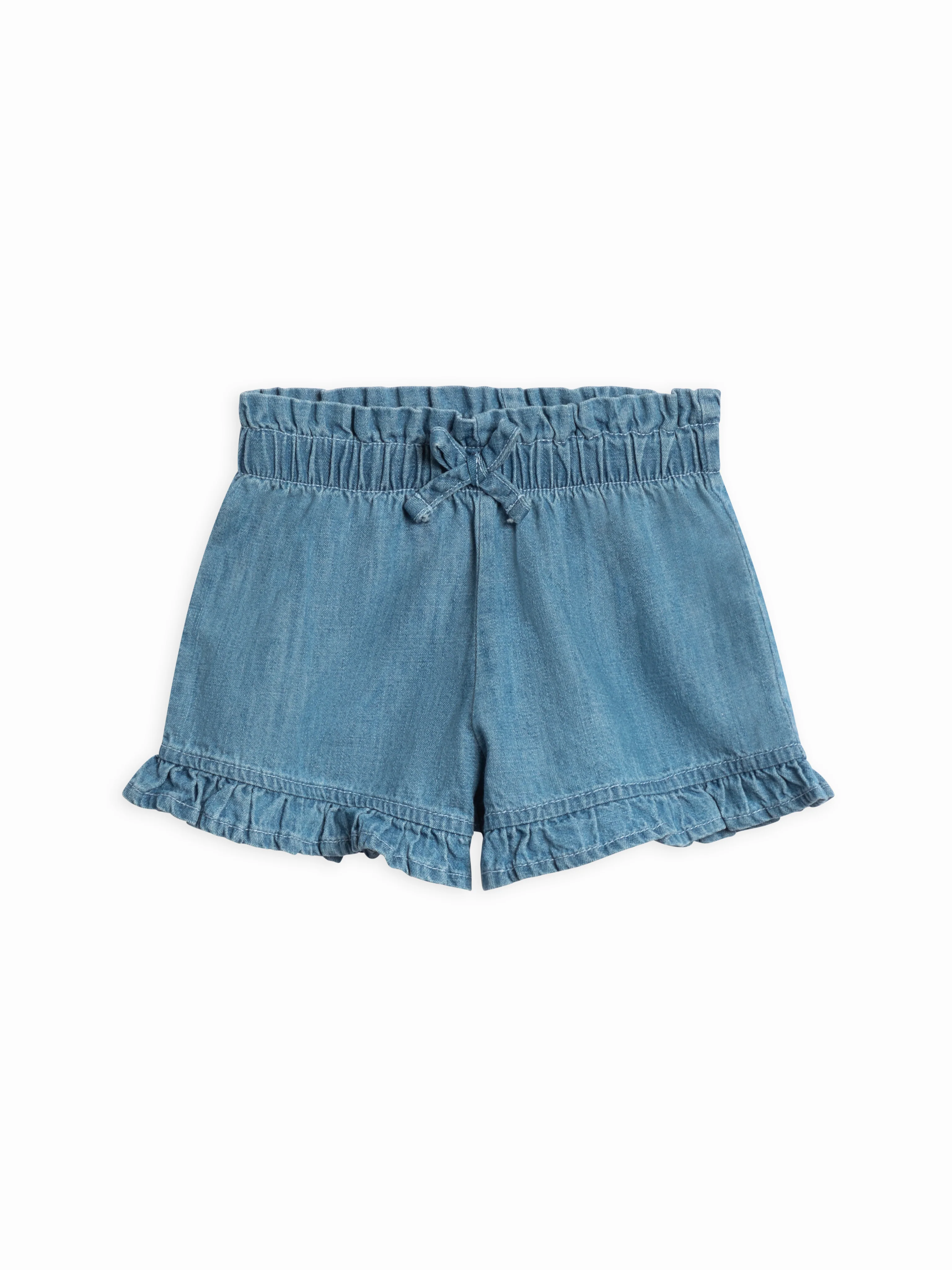 Callie Chambray Ruffle Waist Short