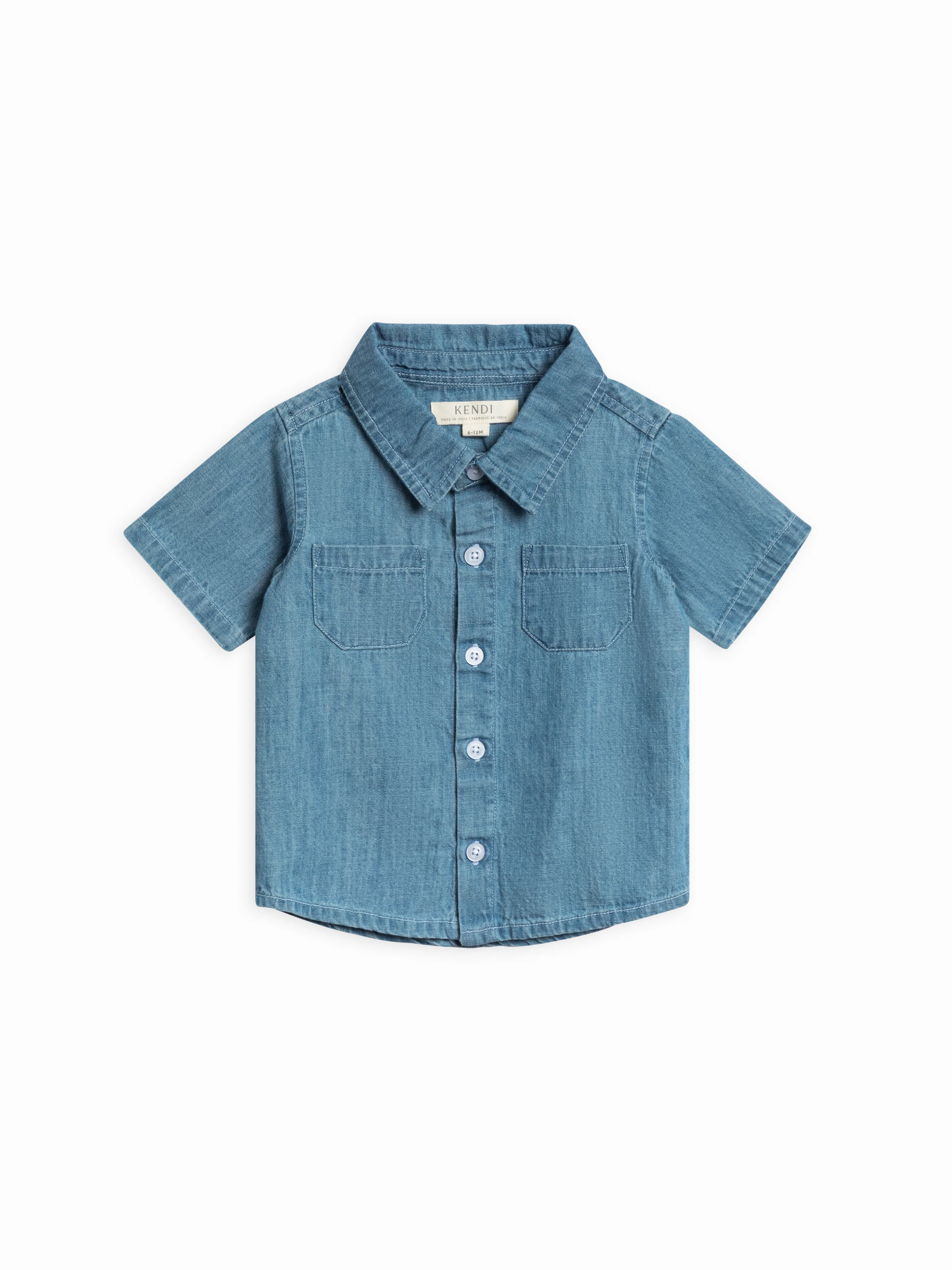Graham Chambray Collared Button Down Shirt