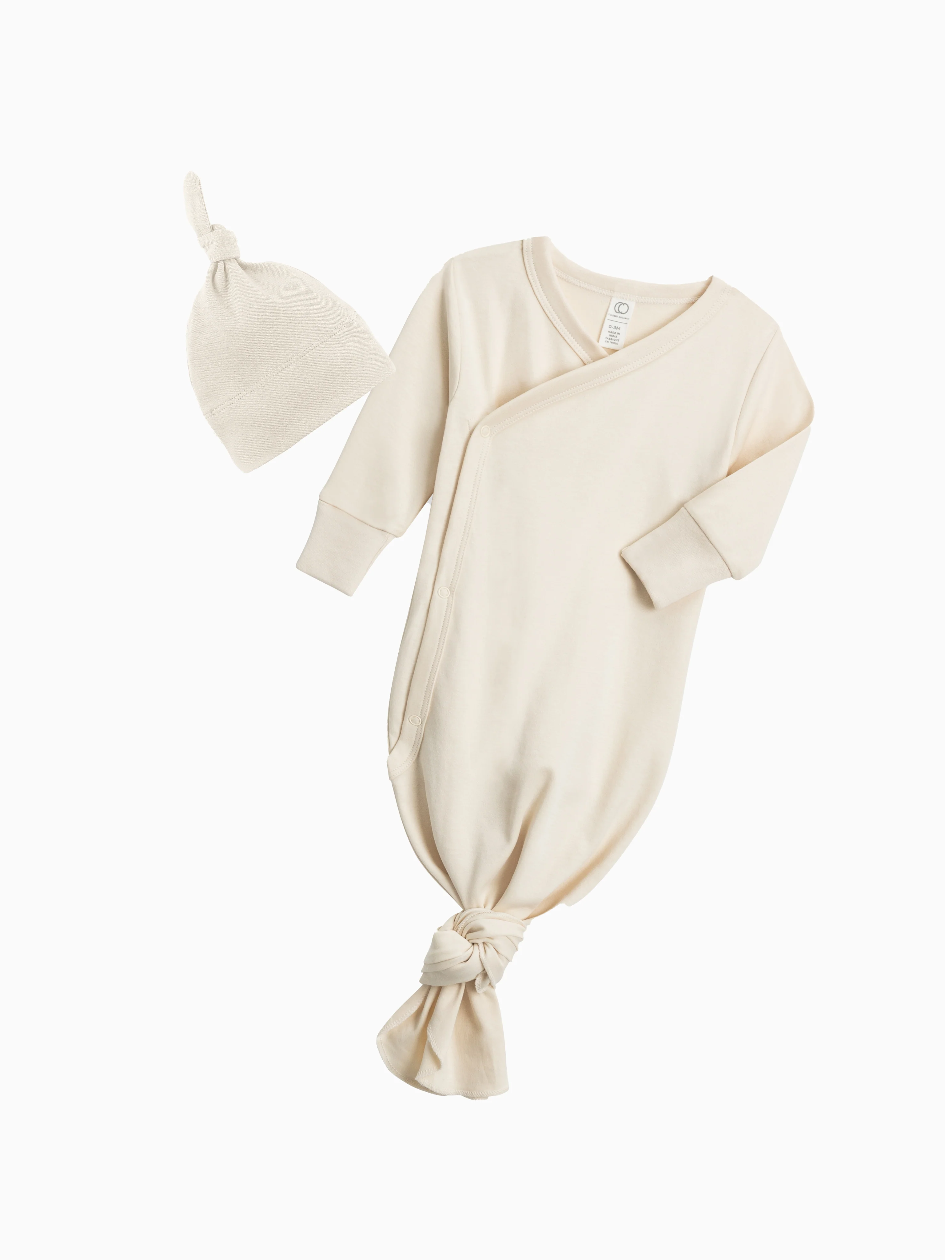 Organic Kimono Gown and Hat Set