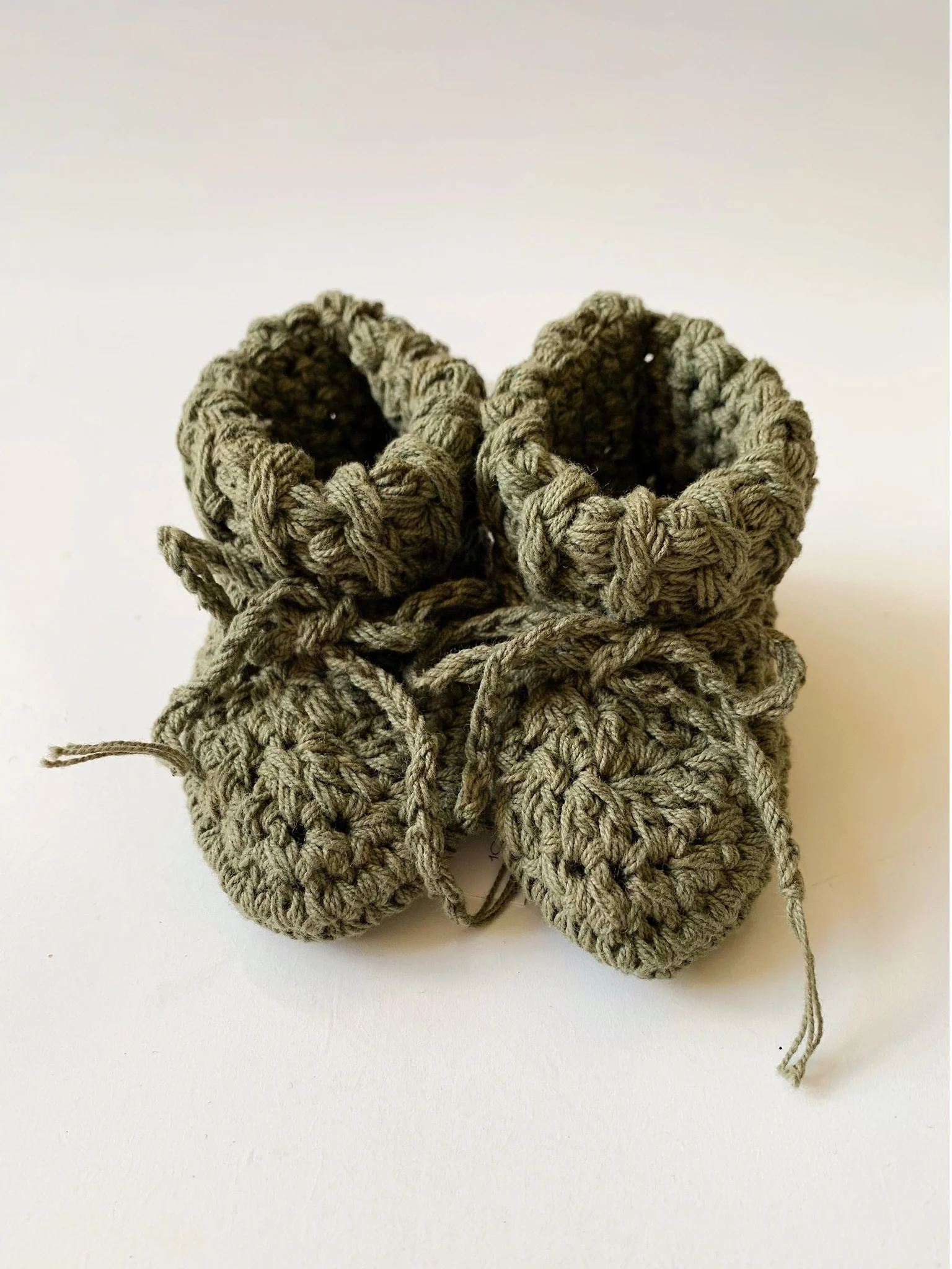 Organic Cotton Tie Baby Booties