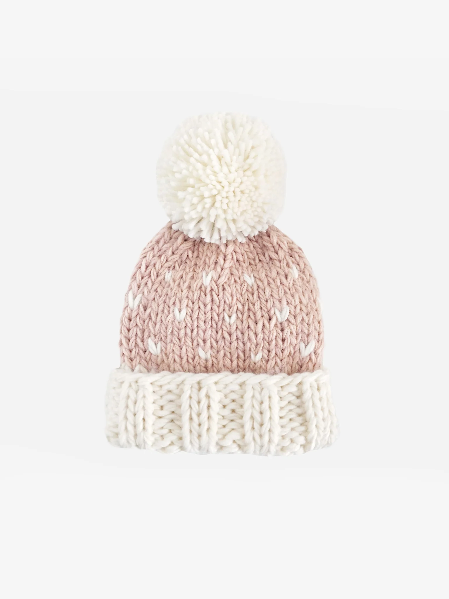 Hearts Pom Knit Hat
