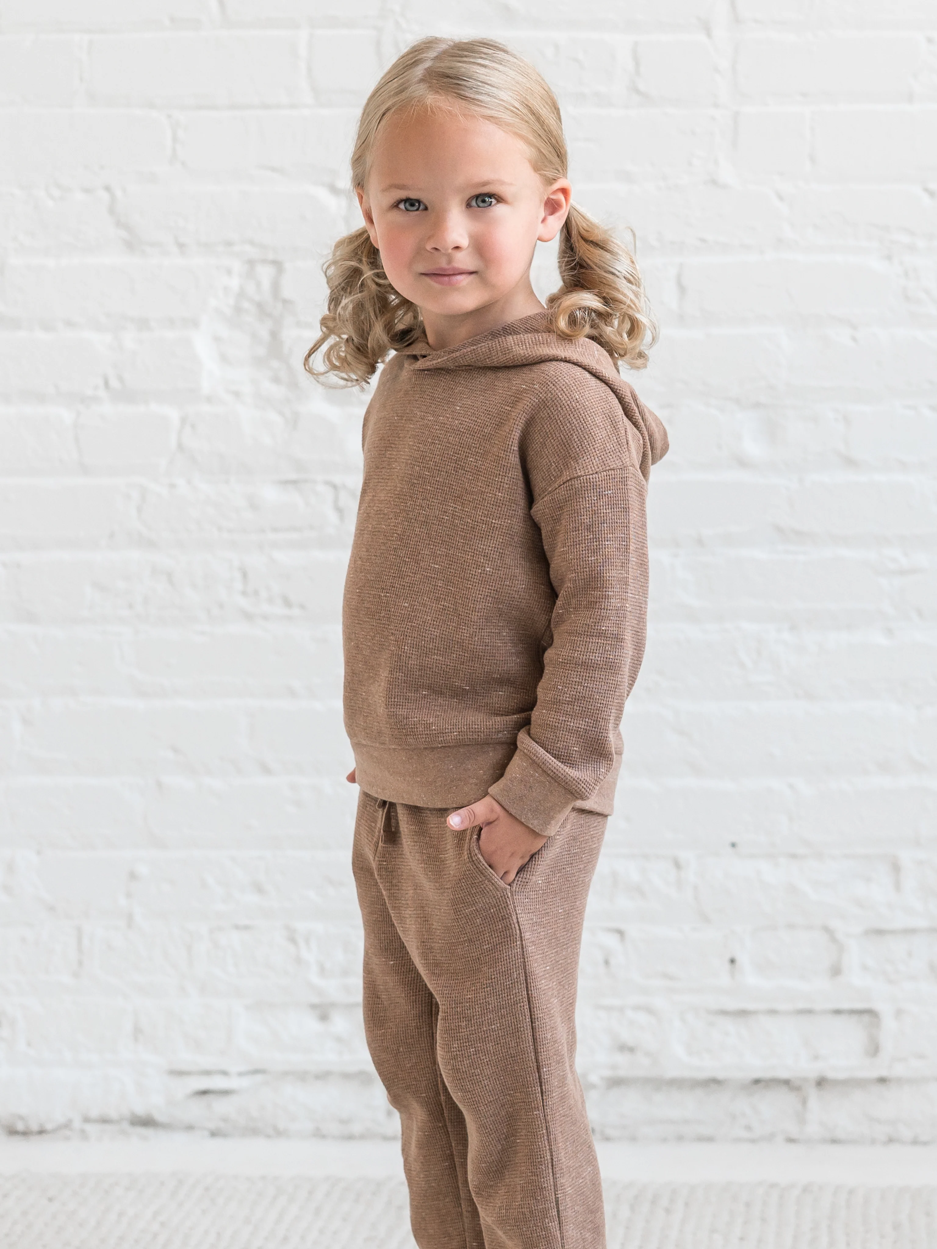 Cooper Waffle Knit Hooded Pullover