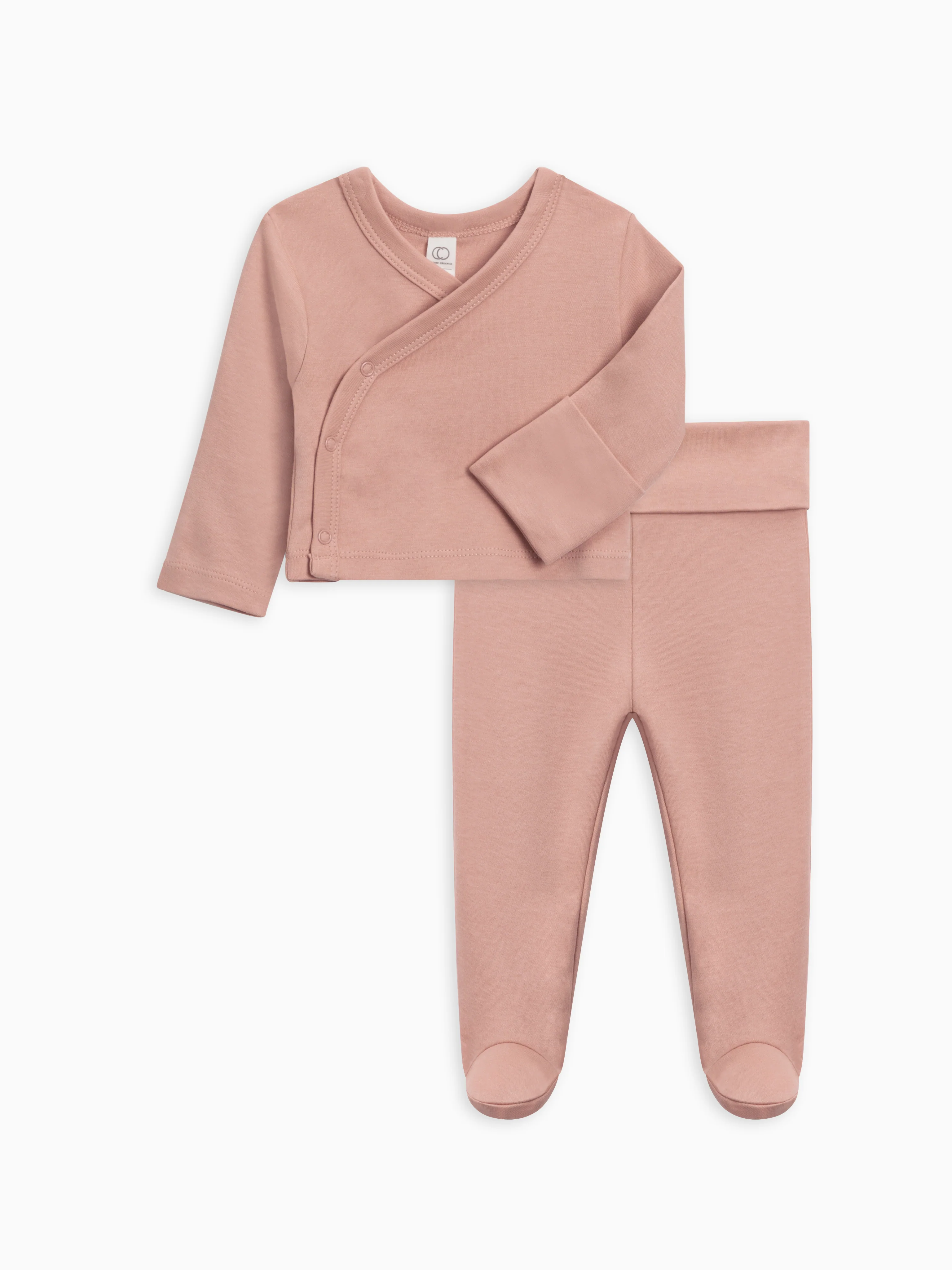 Kimono Wrap Top and Footed Pant Set