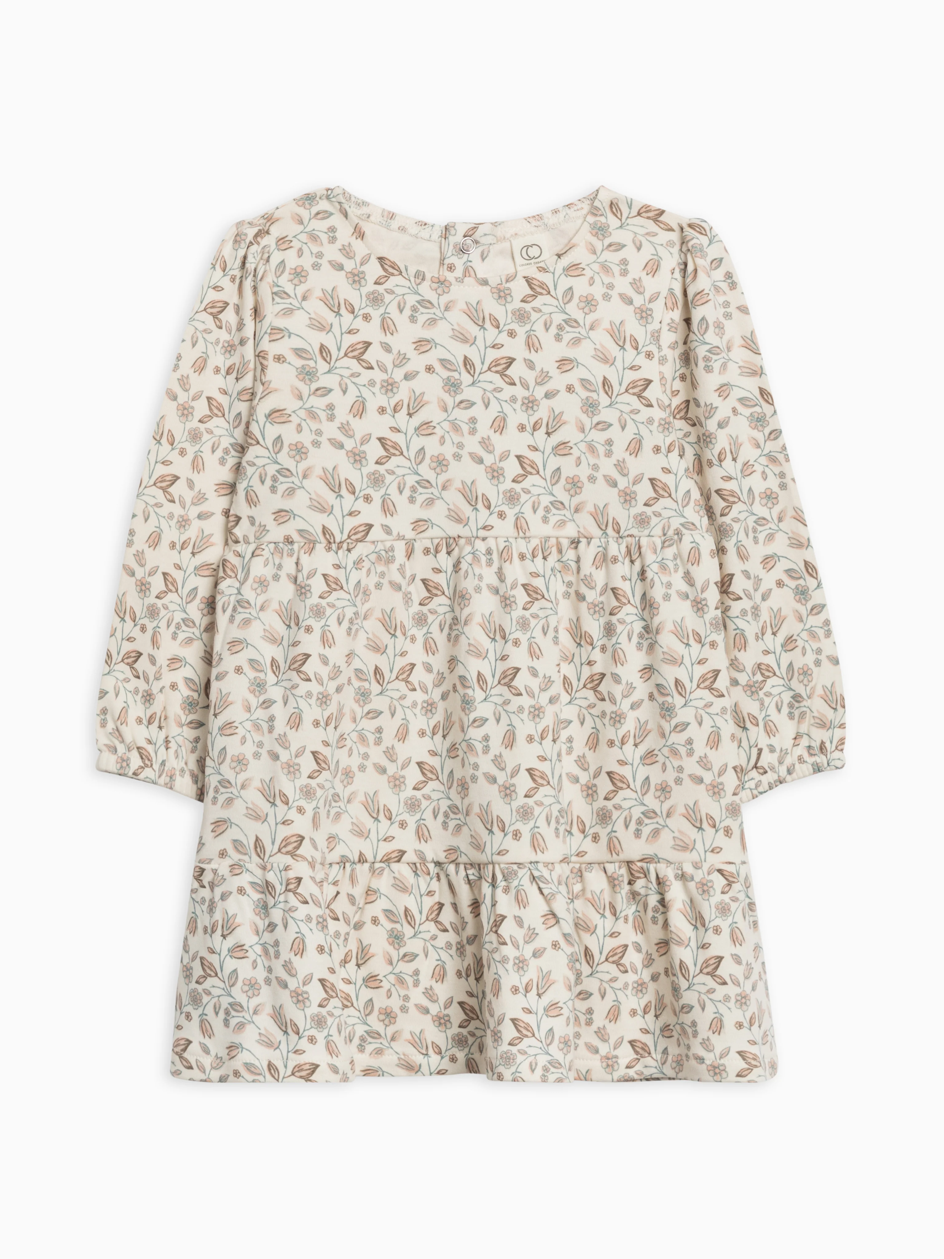 Yuma Floral / Teal + Taupe / 6-12M
