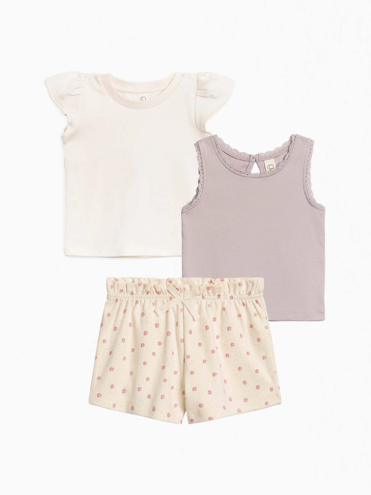 3-Piece Organic Toddler Girls Summer Bundle