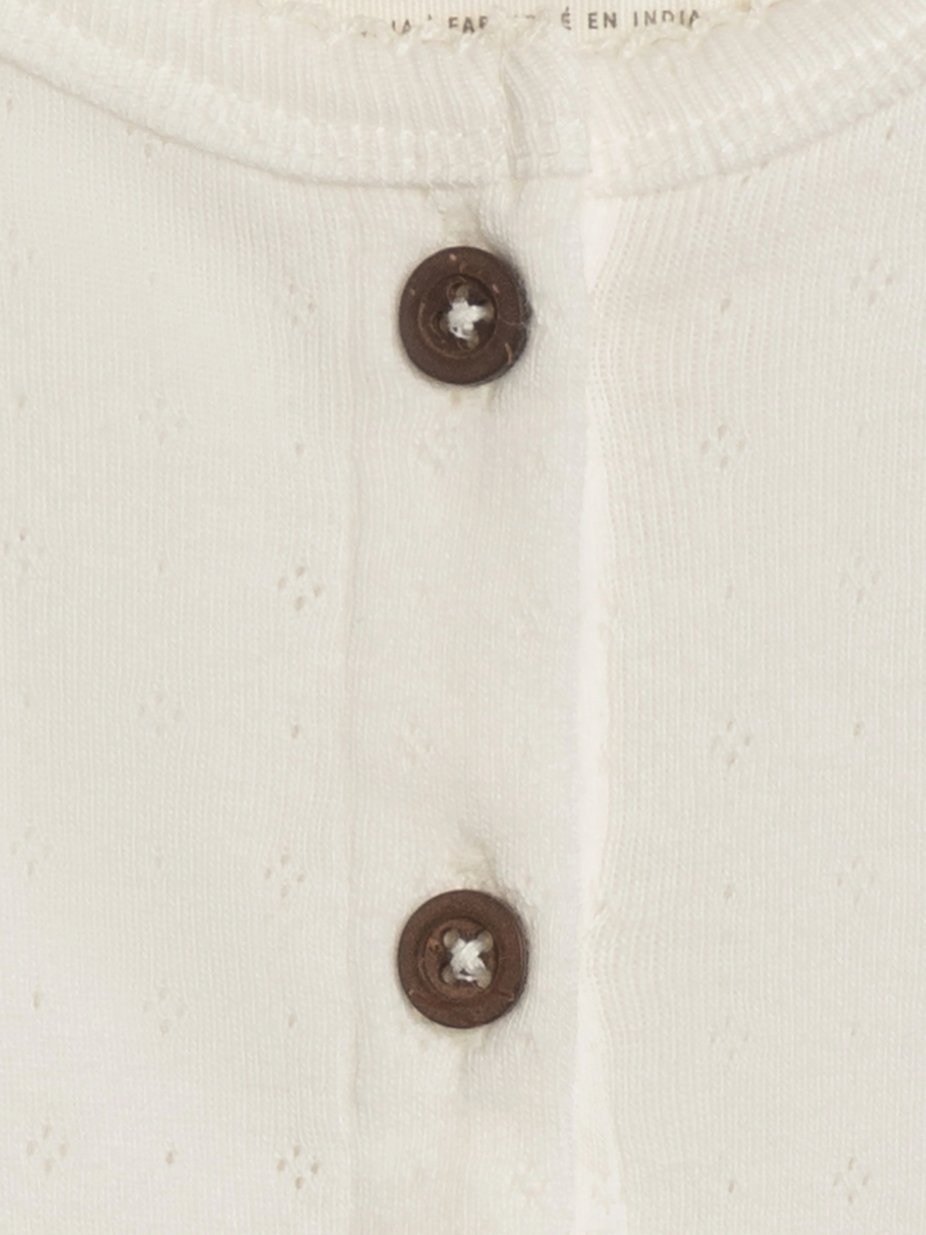 Clara Pointelle Button Down Cardigan