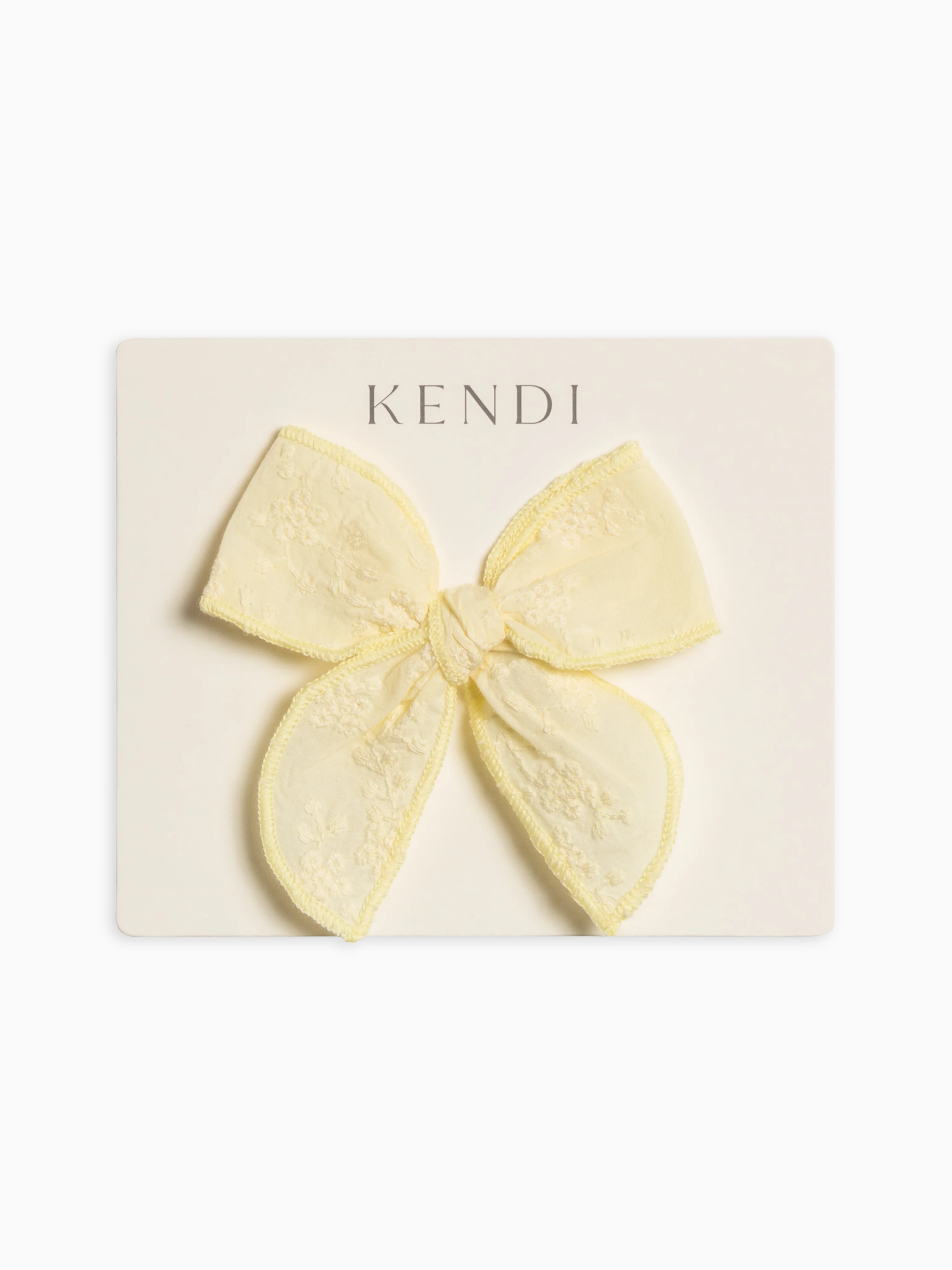 Eyelet Bow Clip - Ribbed Collection