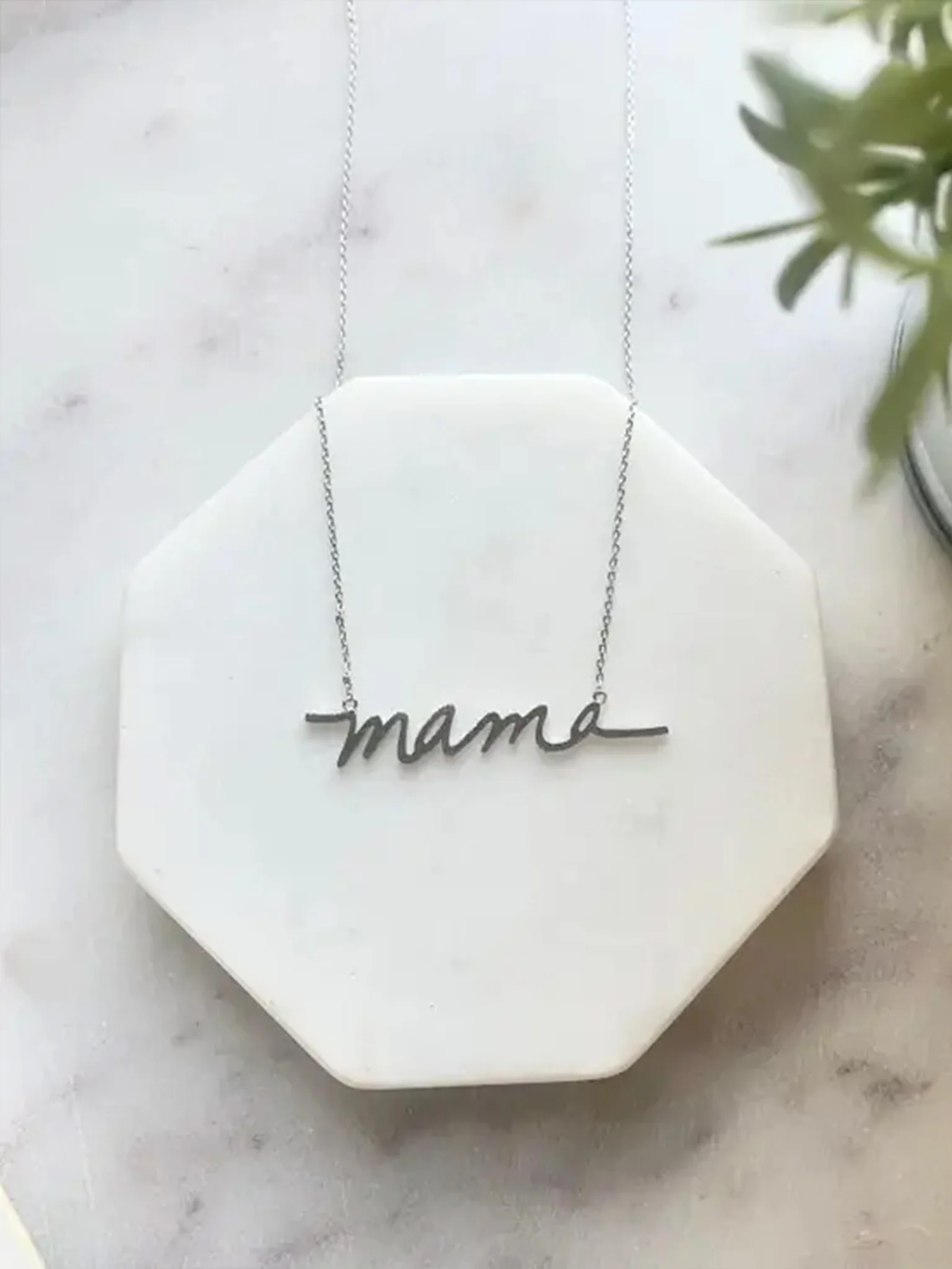 Silver Mama Necklace