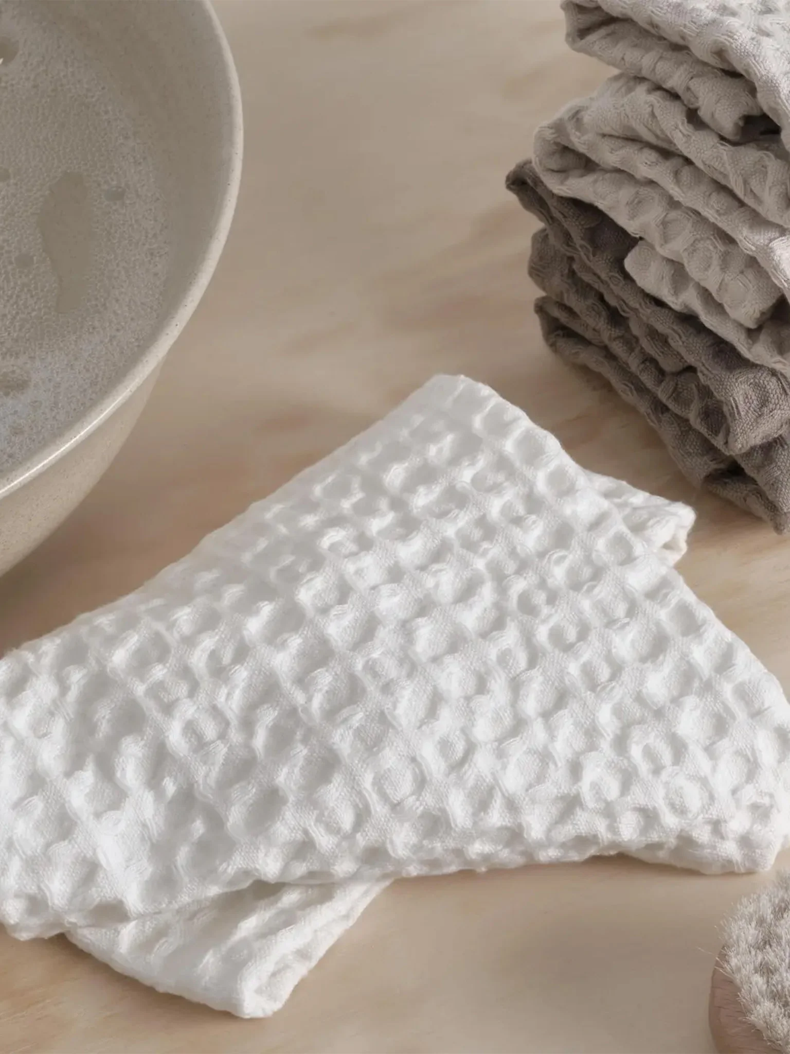 Organic Cotton Big Waffle Washcloth 3-Pack